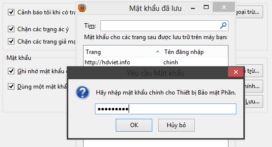 Bảo mật và quản lý mật khẩu đã lưu trên Firefox