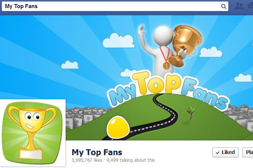  “MyTopFans”, ứng dụng đường hoàng trong kho Facebook, cũng cần lấy thông tin người chơi.
