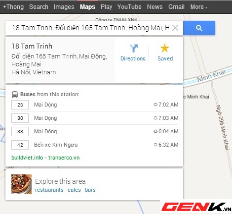 Một số hình ảnh Google Maps phiên bản mới tại Việt Nam