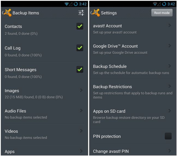 Sao lưu dữ liệu Android lên 'mây' với Avast Mobile Backup