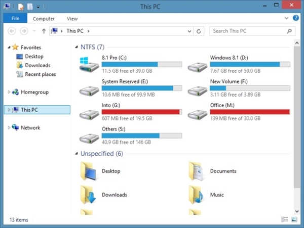 Loại bỏ thư mục SkyDrive trong Windows 8.1 Explorer