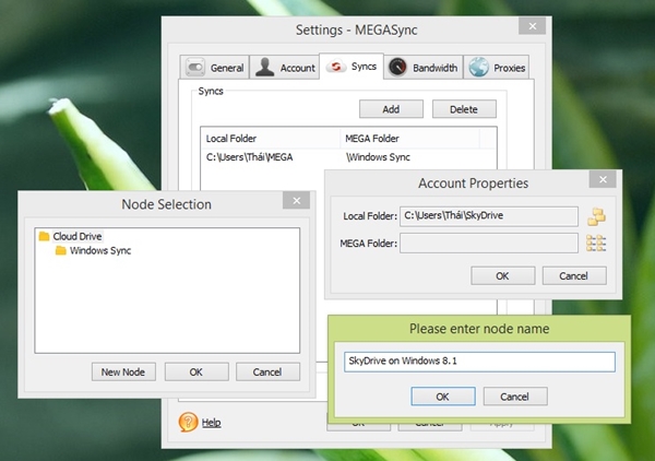 MEGASync - Hỗ trợ đồng bộ nhiều thư mục máy tính với tài khoản Mega