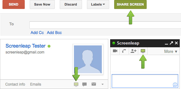 Chia sẻ m&agrave;n h&igrave;nh m&aacute;y t&iacute;nh với mọi người tr&ecirc;n Gmail hoặc Chrome