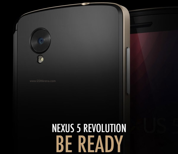 Nexus 5 xuất hiện với cạnh viền màu vàng sâm panh