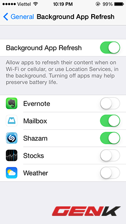 Phần 2: Khắc phụ tình trạng ngốn pin như tên lửa của iOS 7
