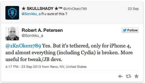 Đ&atilde; c&oacute; jailbreak iOS 7 cho iPhone 4