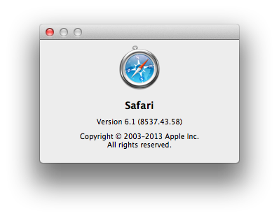 Hướng dẫn cài đặt Safari phiên bản 6.1 ngay trên OSX 10.8