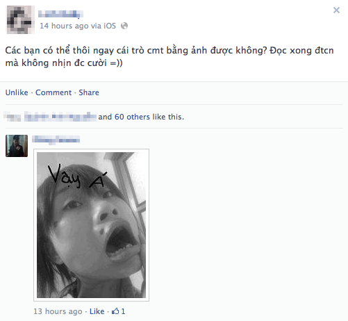 Người dùng Việt có thêm trò troll mới nhờ tính năng comment bằng ảnh