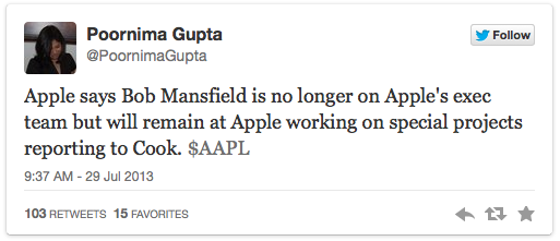 Phó chủ tịch phần cứng của Apple chuyển sang phát triển "dự án đặc biệt"