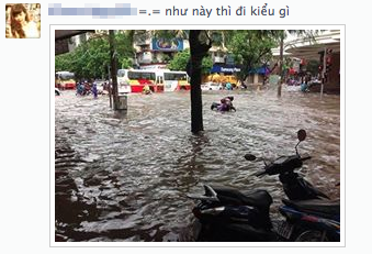 Mạng xã hội ngập tràn thông tin mưa bão tại Hà Nội