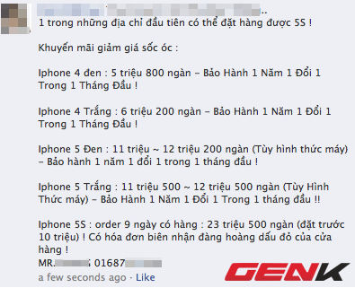 Thị trường điện thoại xách tay nhộn nhịp dịch vụ đặt hàng iPhone 5S