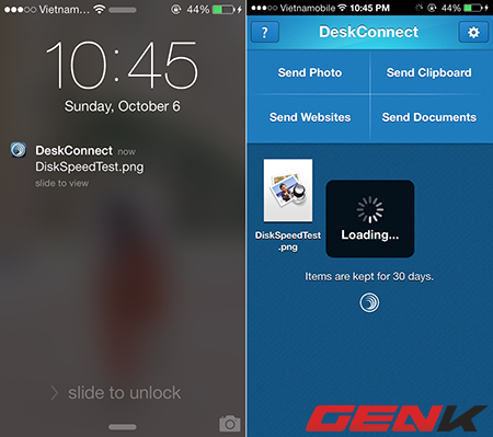Gửi v&agrave; nhận dữ liệu giữa iPhone v&agrave; m&aacute;y Mac đơn giản với DeskConnect