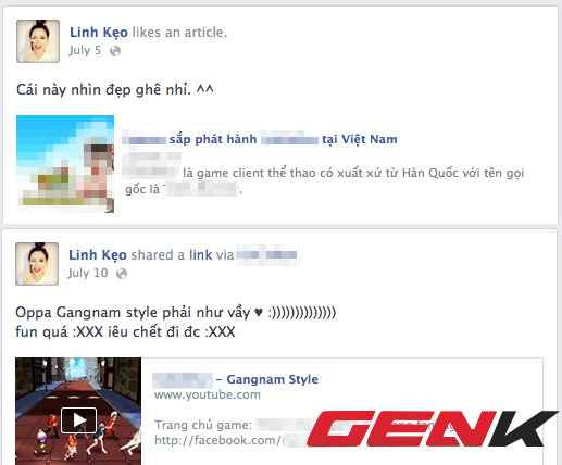 Tài khoản lừa đảo liên tục đăng đường link về trò chơi mới.