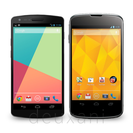 Hình ảnh render của smartphone Nexus 5: Thiết kế đẹp, kích thước nhỏ hơn Nexus 4