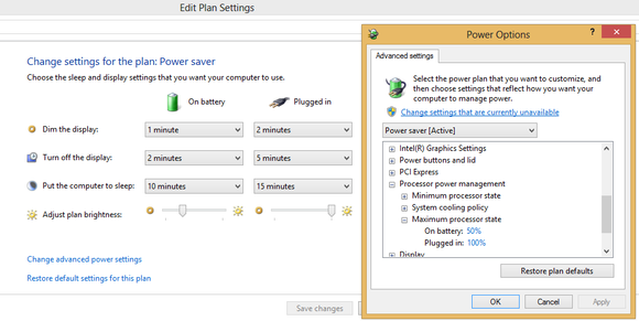  Windows cung cấp nhiều tùy chọn điều khiển mức sử dụng năng lượng