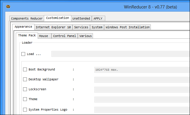 Thiên biến vạn hóa đĩa cài đặt Windows 8 với WinReducer