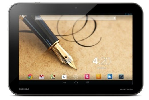 Toshiba tr&igrave;nh l&agrave;ng 3 mẫu tablet 10 inch với gi&aacute; lần lượt 300, 500 v&agrave; 600 USD