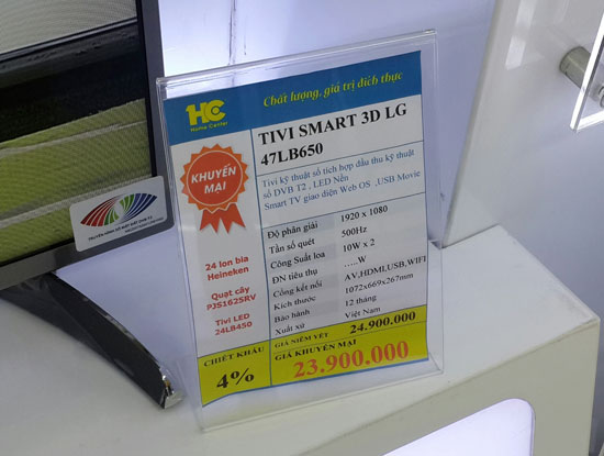 Giá bán tivi LG 3D 47LB650 47inch.