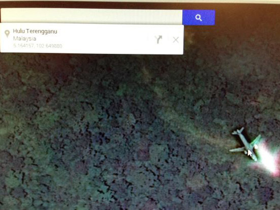 Hình ảnh trên Google Maps bị nhầm là MH370