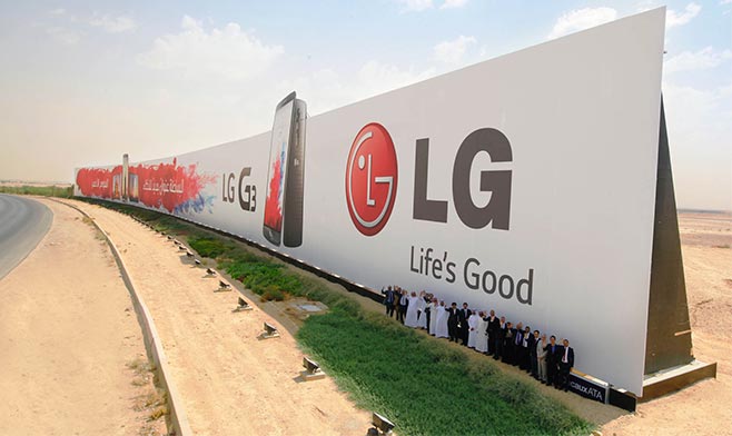 Biển quảng cáo LG G3 xác lập kỉ lục to nhất thế giới
