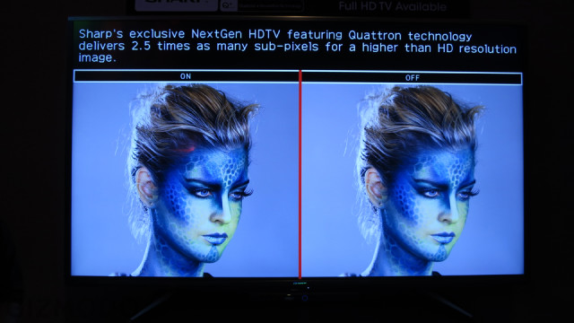 Sharps New Quattron Plus TV Isnt 4K, But It Can Fake It