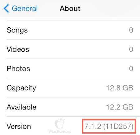 iOS 7.1.2 sẽ ra mắt trong tuần này