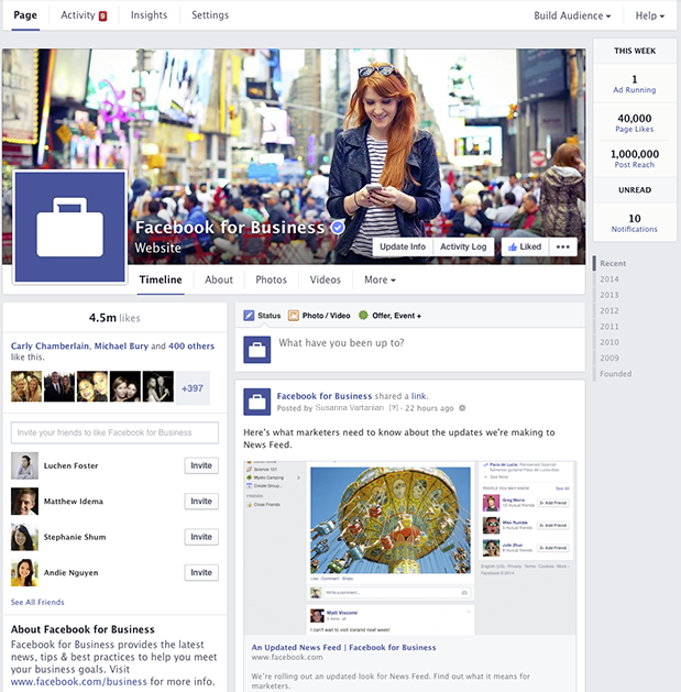 Facebook sẽ áp dụng thiết kế mới giống trang cá nhân cho các Fanpage