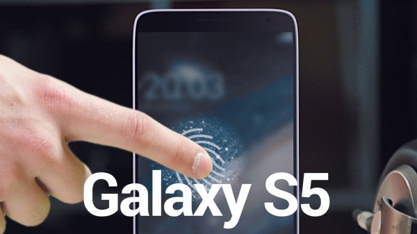 Máy quét dấu vân tay Galaxy S5 nằm ở góc dưới cùng của màn hình