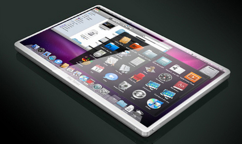 Thêm một ý tưởng về iPad 1 với thiết kế vuông vắn giống các sản phẩm của Nokia và chạy hệ điều hành OS X với tên gọi Mac Tablet.