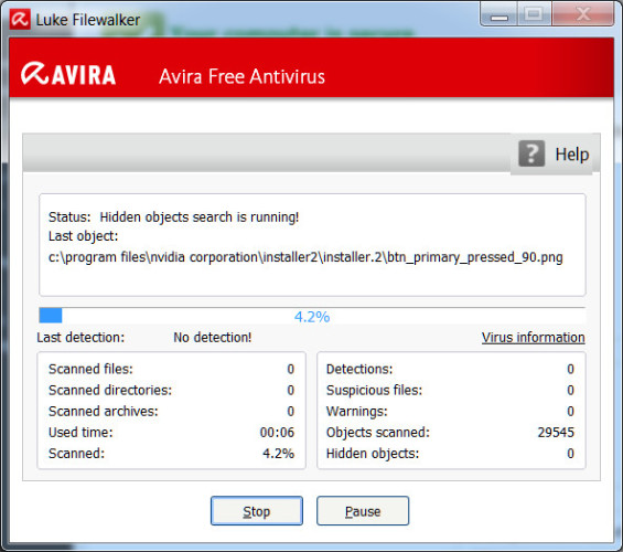 avirascan 565x500 How To Fix High CPU Usage In Windows