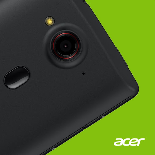 Teaser về mặt sau chiếc smartphone bí ẩn của Acer.