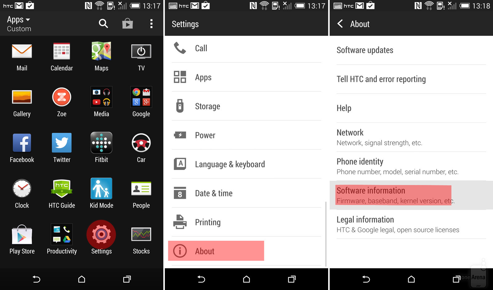 Enable Android developer options