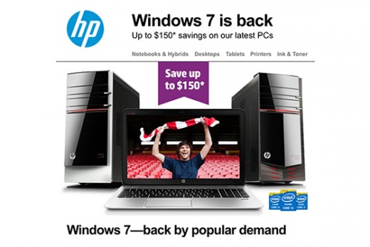 hpbackwindows560px 520x347 HP says its not dropping Windows 8, despite promoting its Windows 7 product range