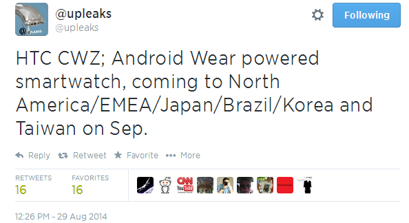 Lộ cấu hình HTC Desire 820 cùng bộ đôi smartwatch ra mắt trong tháng 9 tới