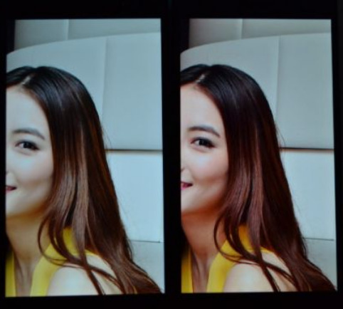 Image from Oppo Find 7 on left, Oppo Find 7a on right