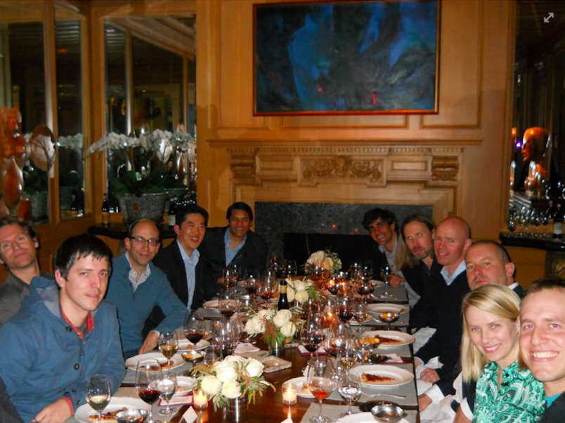 Ive is also close with Yahoo CEO Marissa Mayer. The two sat together at this dinner last year.