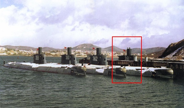 Chiếc tàu ngầm Type 035 lớp Ming mang số hiệu 361 trước khi gặp nạn.