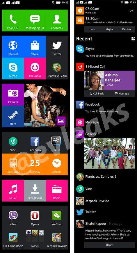 New Nokia Normandy screenshots seem to confirm dual SIM capabilities, two ways of interaction