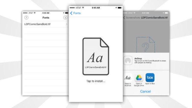 AnyFont Cài đặt Fonts bổ sung Trong iOS