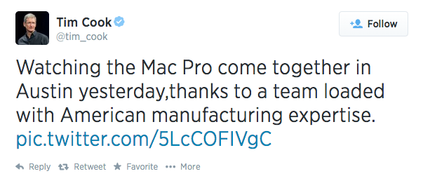 tim cook tweet