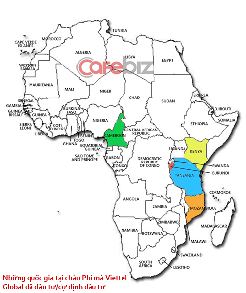 Các thị trường châu Phi của Viettel