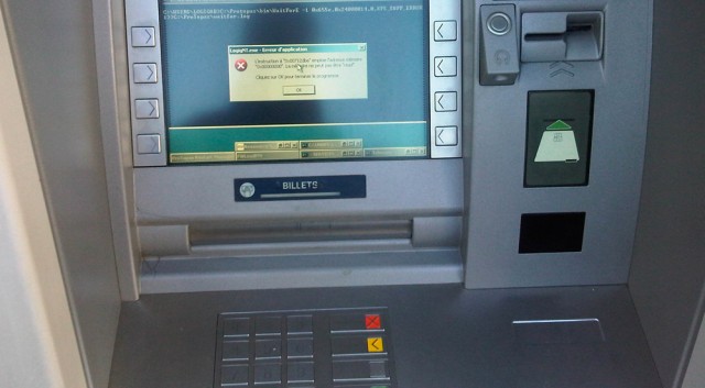 Windows running on an ATM (cash machine)