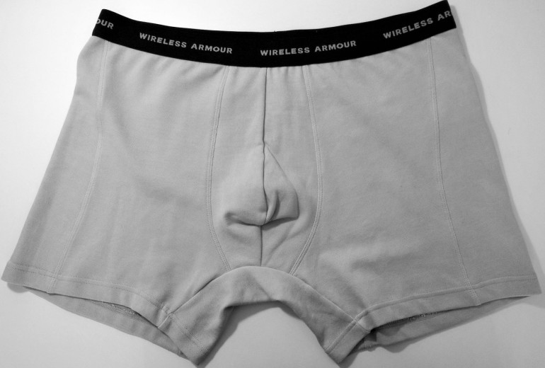 Wireless Armour is underwear designed to protect your most valuable assets
