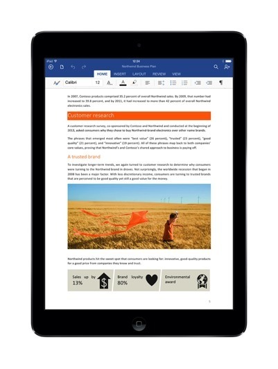 Microsoft chính thức giới thiệu Office cho iPad