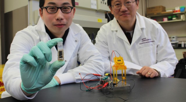 Zhangs glucose-powered enzymatic fuel cell (Virginia Tech)