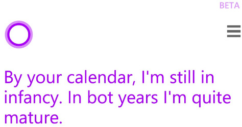 Người dùng: Khi nào đến sinh nhật Cortana?