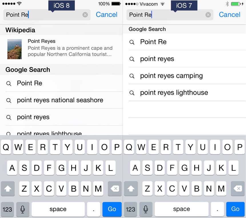 Spotlight Search in Safari