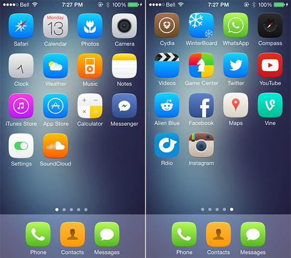 9 giao diện Winterboard cực đẹp cho iOS 7 2