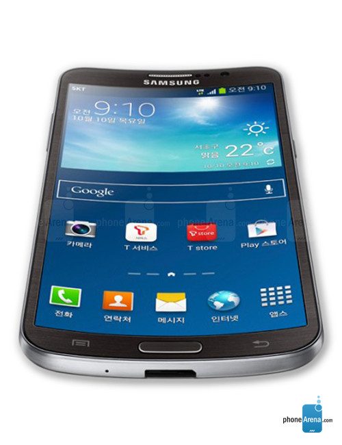 Có cùng cấu hình với Note 3, Galaxy Round là smartphone đầu tiên trên thế giới dùng màn hình AMOLED uốn dẻo với thiết kế kính cong. Thiết bị còn sở hữu một số tính năng mới như Gravity Effect, Side Mirror…