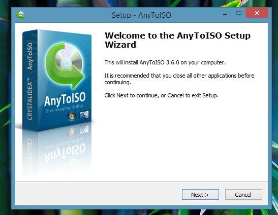 AnyToISO - Biến mọi thứ thành tập tin ISO